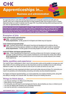 Apprenticeships in... leaflet set 2024-25